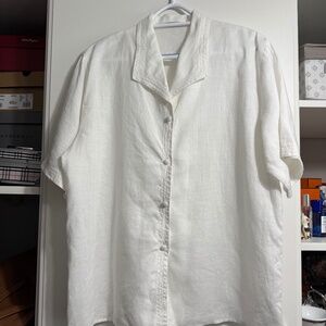 Linen shirt with short sleeves, Size XL